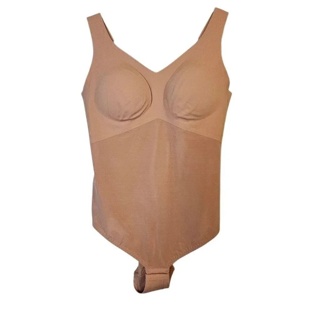 Honeylove bodysuit shapewear, nude seamless design. Size 1X. New.